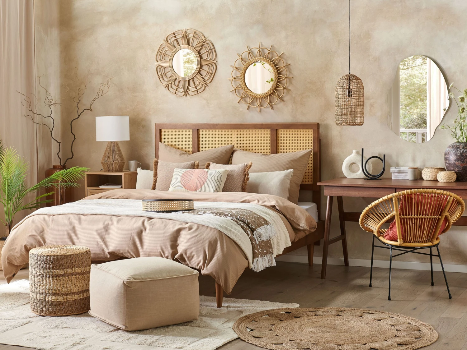 Pussilakanasetti Satiinipuuvilla Beige AVONDALE Useita Kokoja - Image 6