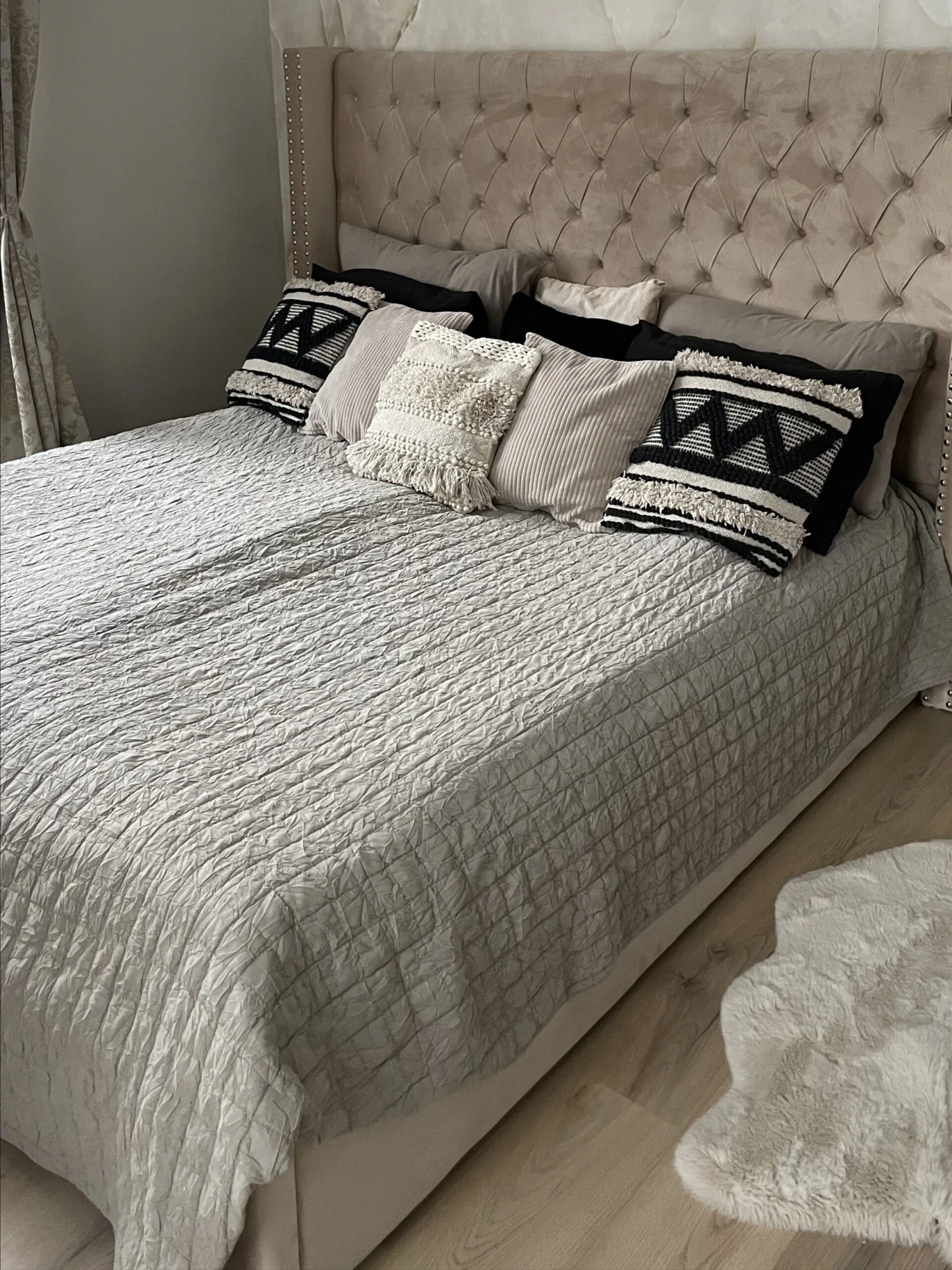 Sänky Sametti Beige LUBBON Useita Kokoja - Image 10