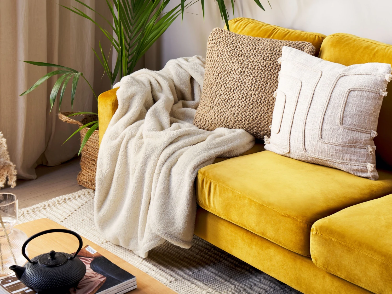 Huopa Kangas Vaalea Beige 125 X 150 Cm NAMDU - Image 2