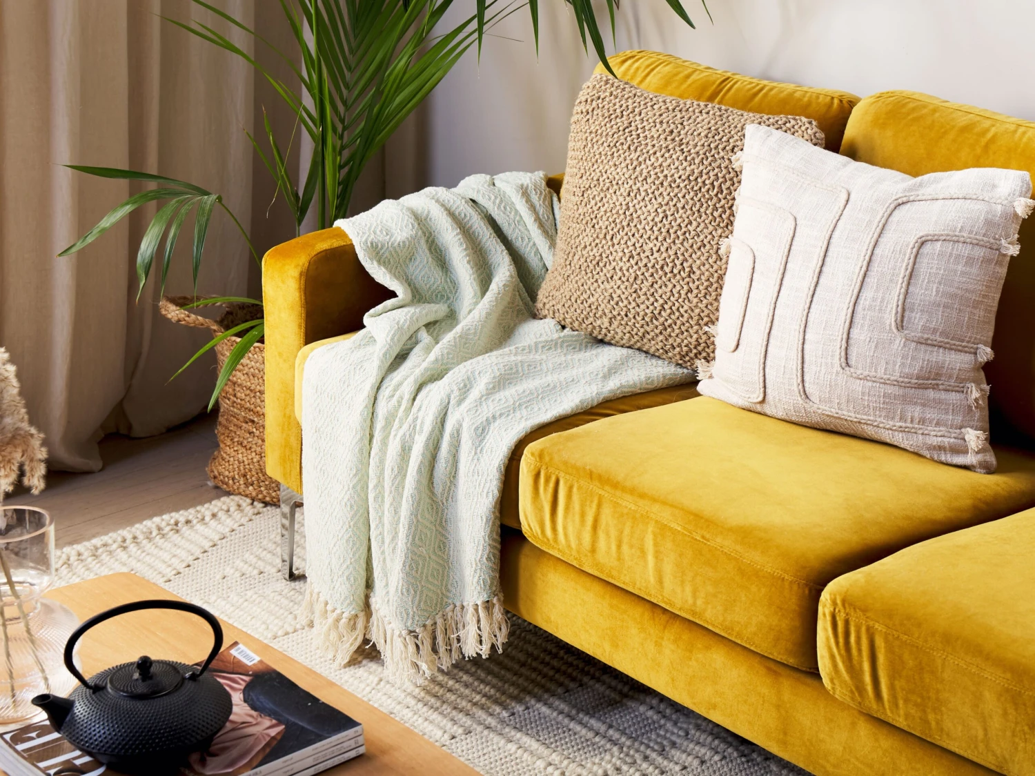 Huopa Puuvilla Vihreä/beige 125 X 150 Cm MITYAL - Image 2