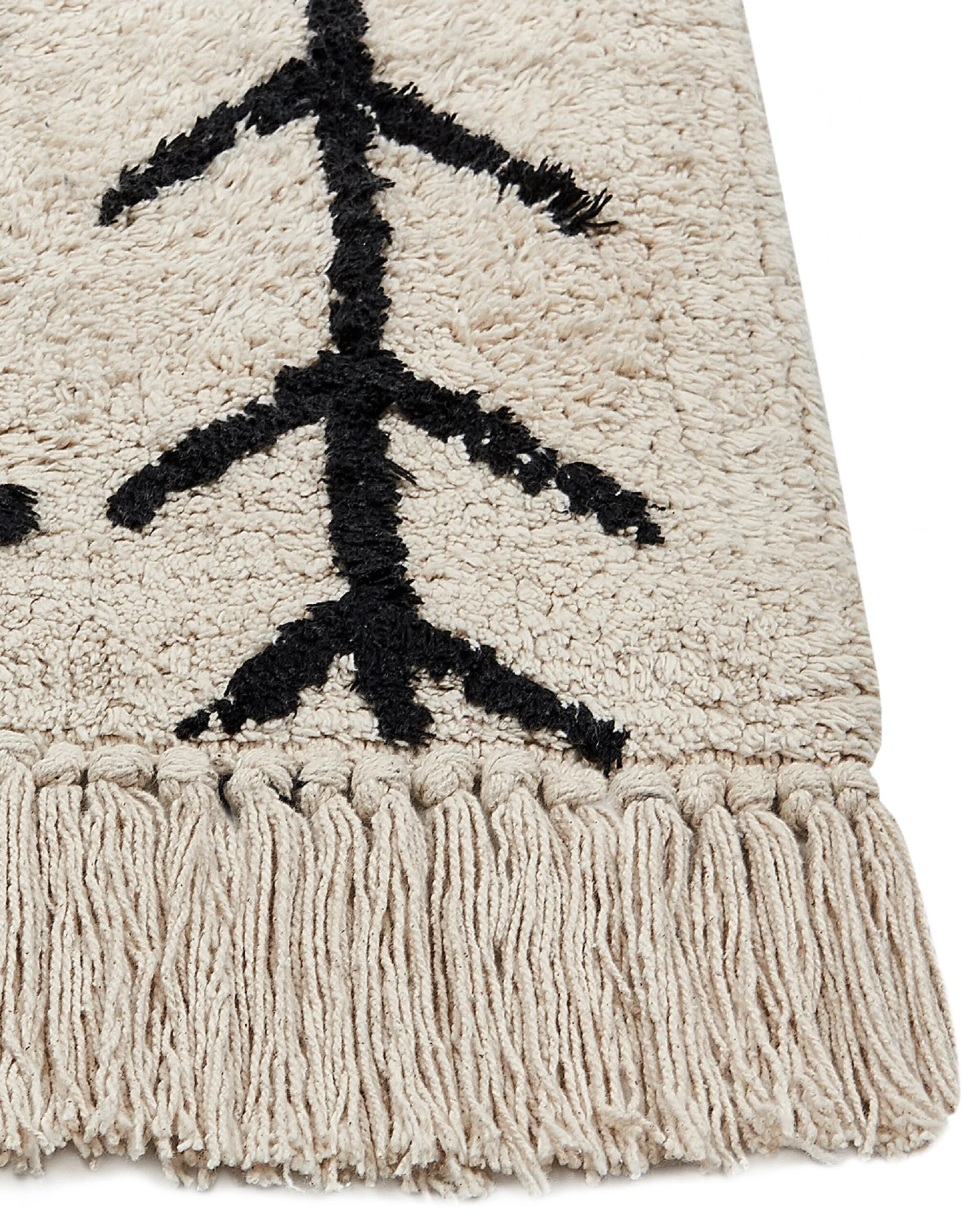 Matto Puuvilla Beige/musta BOZKIR Useita Kokoja - Image 3