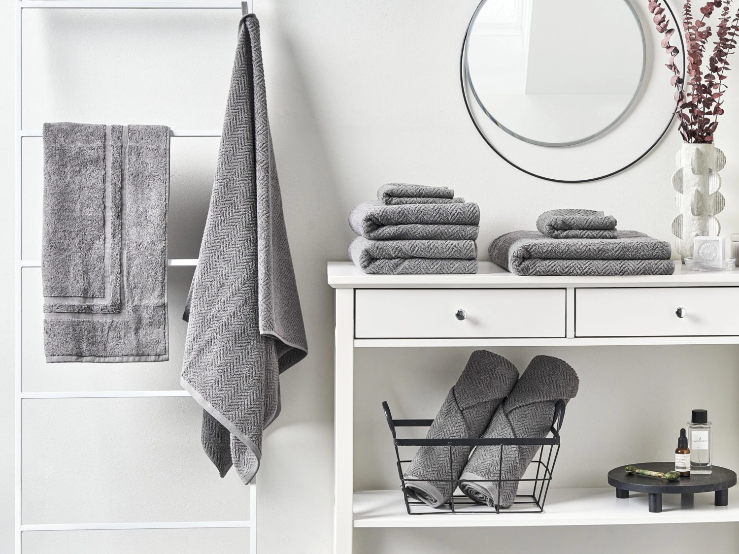 Pyyhesetti Puuvilla Harmaa 9 Kpl MITIARO - Image 2