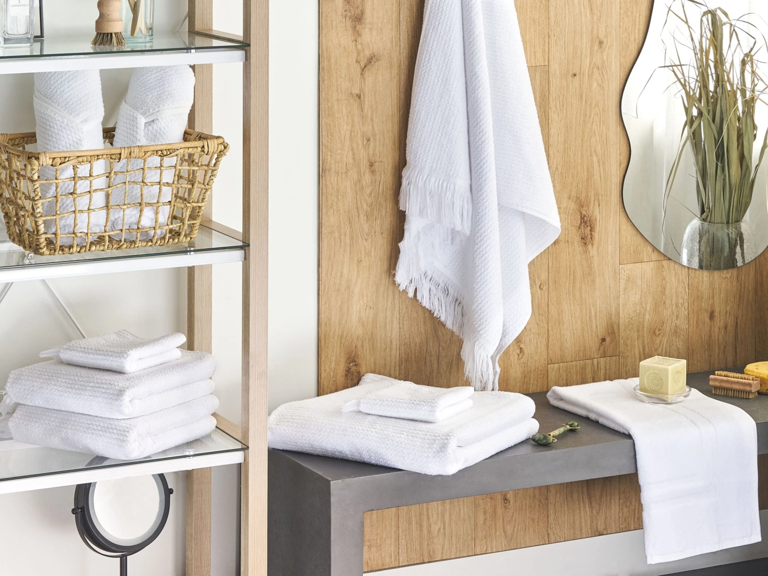 Pyyhesetti Puuvilla Valkoinen 9 Kpl ATIU - Image 2