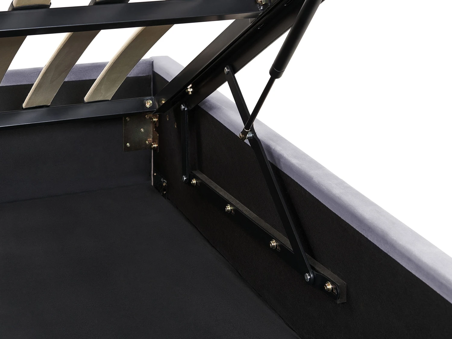 Sänky Sametti Säilytystila Tummanharmaa ROUEN Useita Kokoja - Image 8