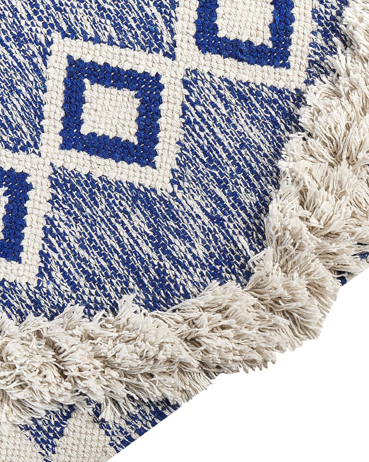 Matto Puuvilla Vaalea Beige/sininen MANAVGAT Useita Kokoja - Image 5