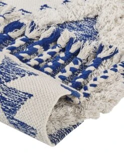 Matto Puuvilla Vaalea Beige/sininen MANAVGAT Useita Kokoja -Koti Kaluste undef src sa picid 843953 type whitesh image