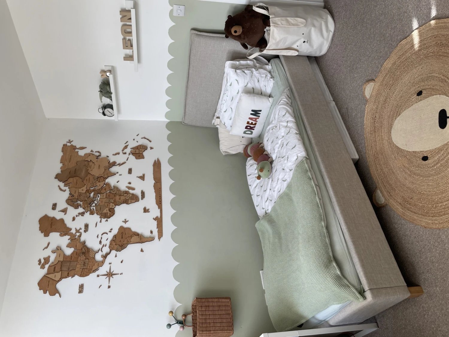 Sänky Kangas Vaaleanharmaa 90 X 200 Cm SENNEZ - Image 3