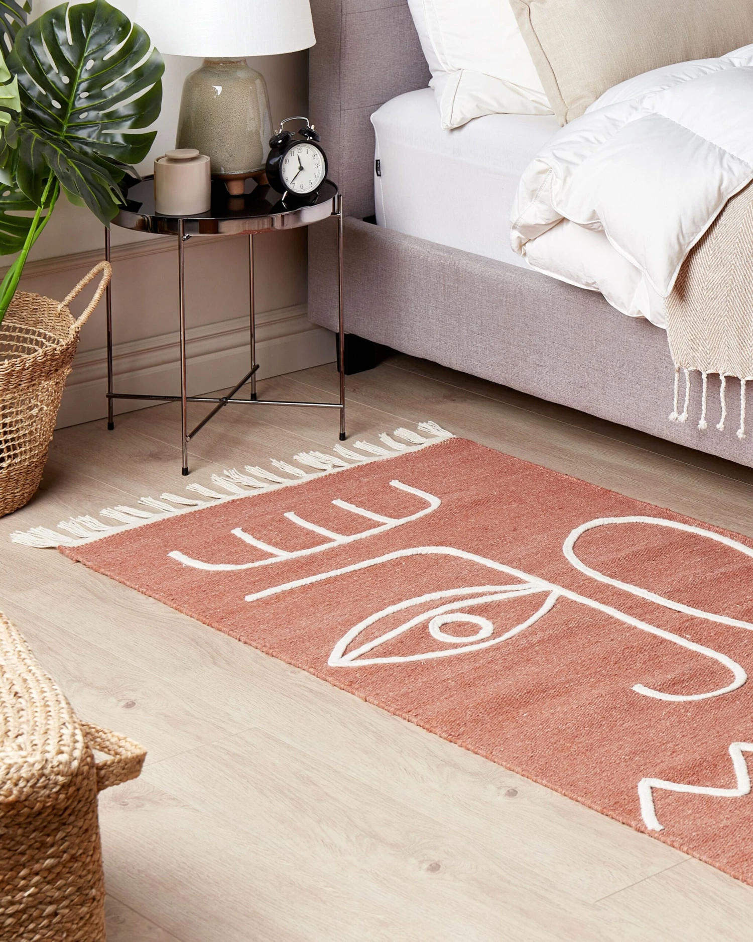 Matto Kangas Vaalea Punainen YAVU Useita Kokoja - Image 2